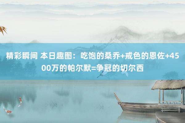 精彩瞬间 本日趣图：吃饱的桑乔+戒色的恩佐+4500万的帕尔默=争冠的切尔西